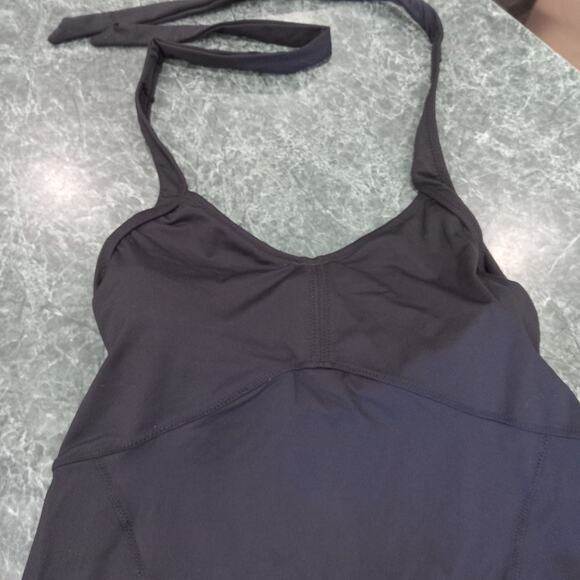 ATHLETA Women’s Black HELENA Swim Beach Dress Halter A-Line Size S Swimming - Picture 3 of 13